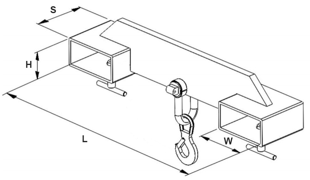 Forklift lifting hook AUSBAUGH warehouse equipment AUSBAU