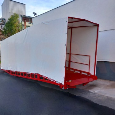 Mobile loading ramp with tent delivered to Hungary