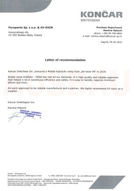 KONČAR - Switchgear_Reference_HR